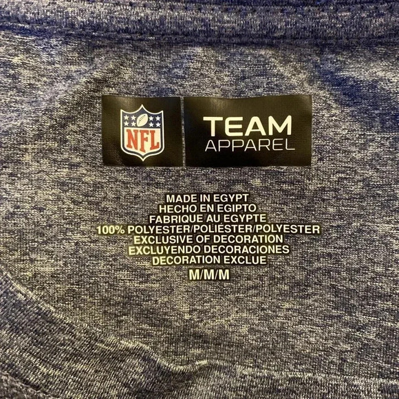 Team Apparel Men's NFL Chicago Bears Navy T-Shirt Short Sleeve Medium - Picture 4 of 4